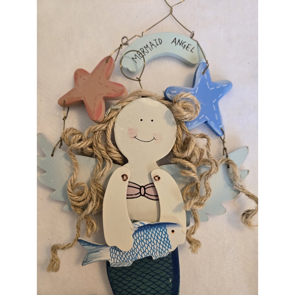 Beachcombers Teal Blue and Green Mermaid Angel Wall Plaque - Picture 8 of 8